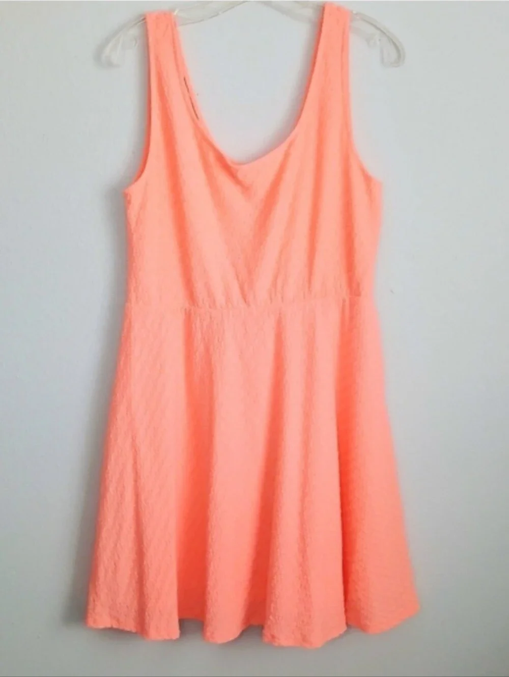 Mossimo Supply Co Sleeveless Textured Dress Neon Orange Size XL